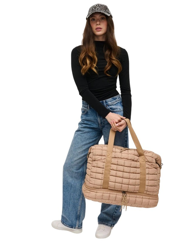 Reisetasche Puffy Weekender Beige
