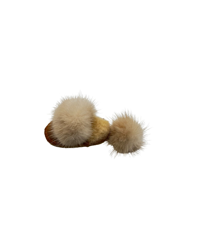 Schlüssel oder Taschenanhänger Tiny Slipper beige