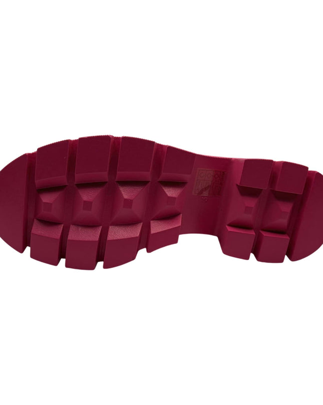 Chunky Loafer – Schwarz mit pinker Profilsohle