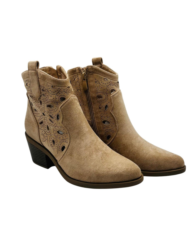Stiefelette Veloura Sand