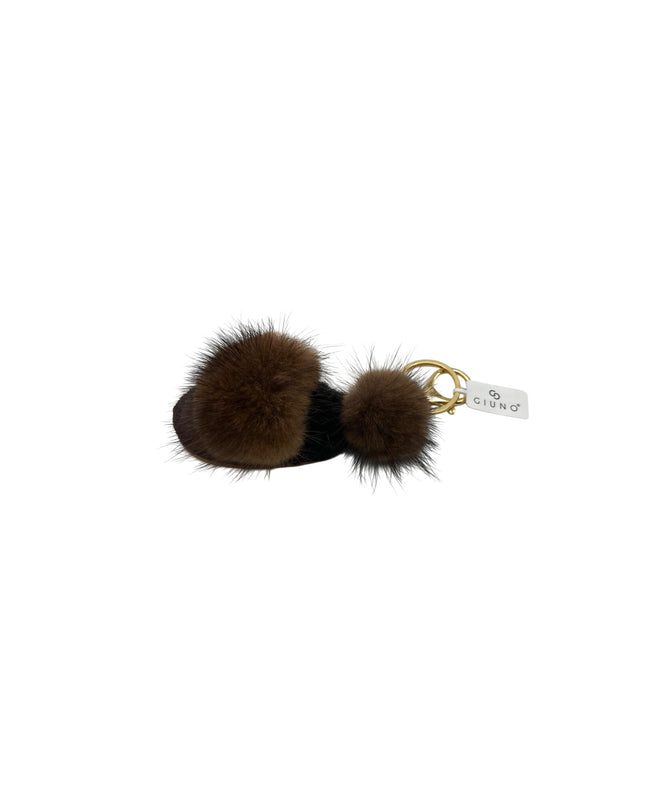 Schlüssel oder Taschenanhänger Tiny Slipper brown