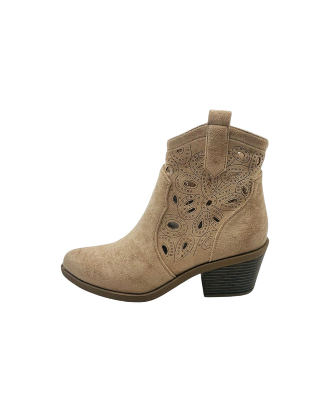 Stiefelette Veloura Sand