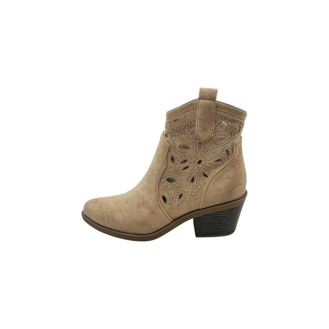 Stiefelette Veloura Sand